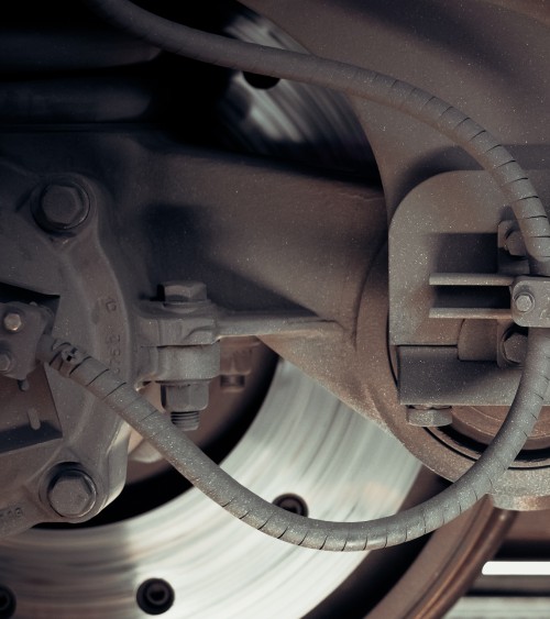 Close-up of a Knorr brake