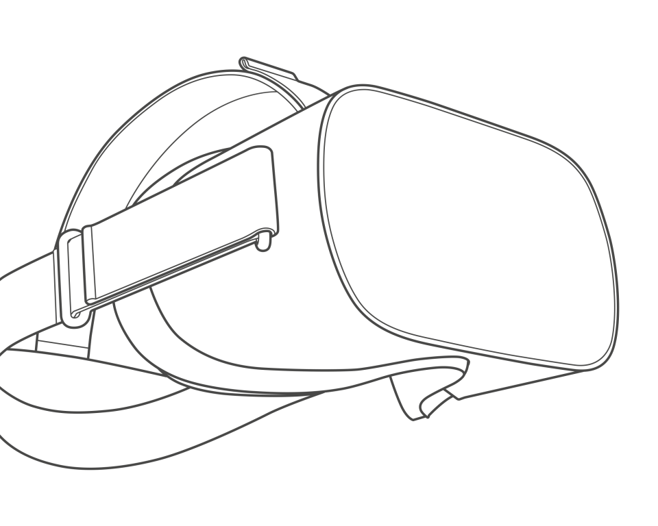 Skizze einer VR-Brille