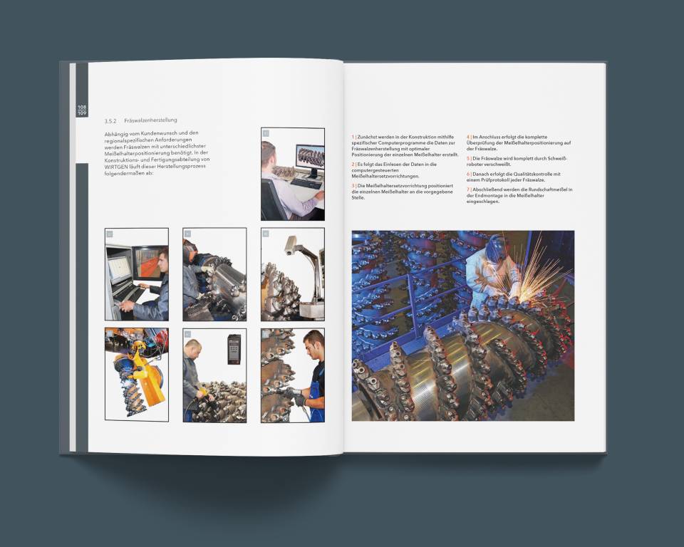 WIRTGEN Kaltfräsen Handbuch Der Weg der Fräswalzenherstellung