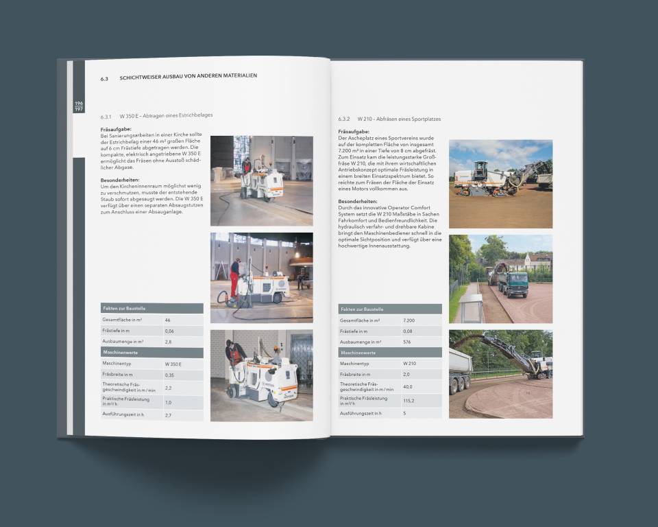 WIRTGEN Kaltfräsen Handbuch fiktive Baustellenbeispiele