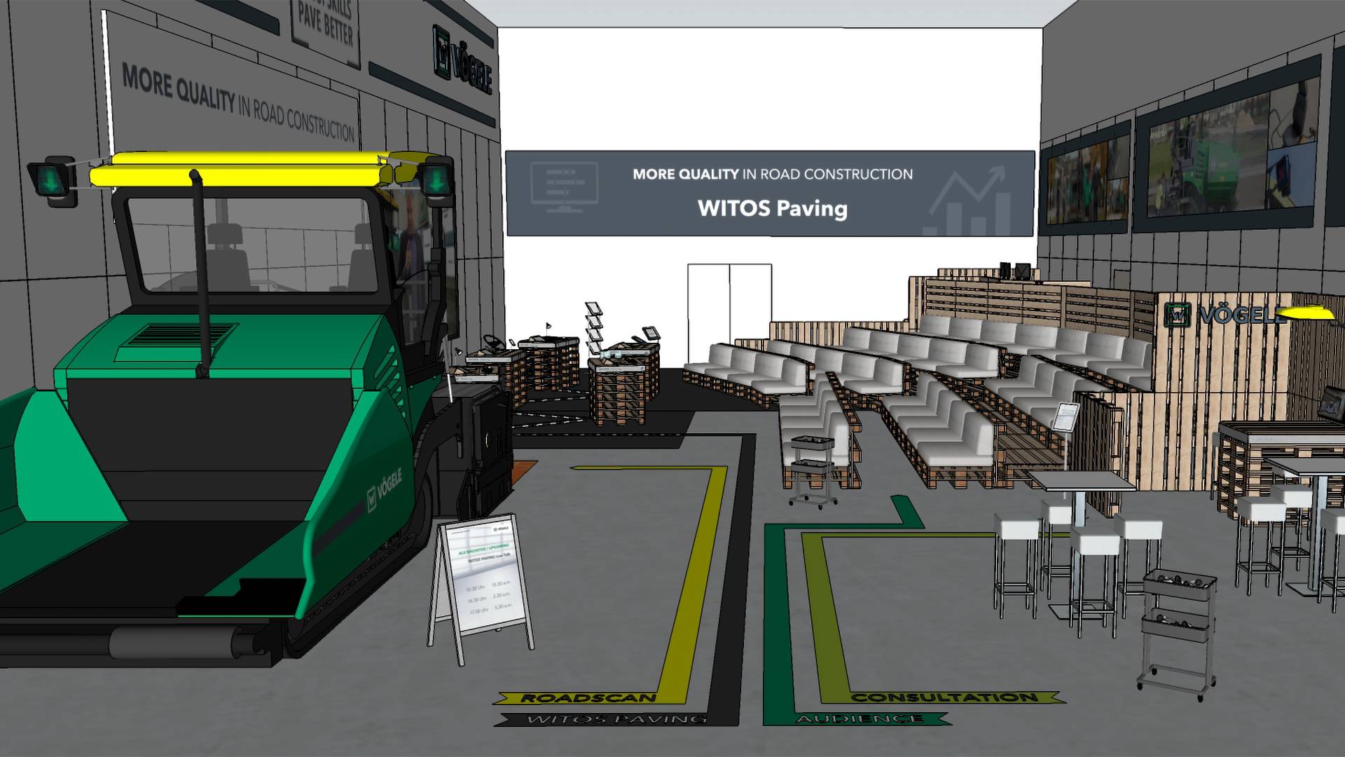 Drawing of the Vögele stand